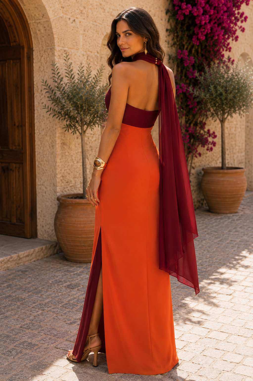 Zahara | Vestido largo bicolor